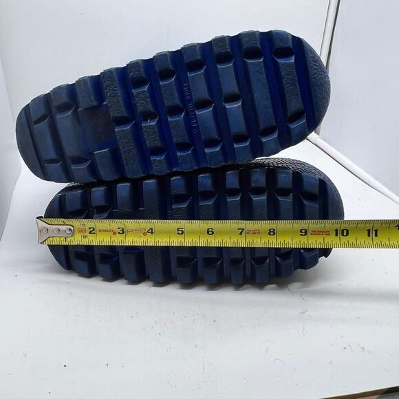 Vintage 80s Snow Boot Youth 4-5 Blue Nylon Stripe Winter Moon - Picture 10 of 12